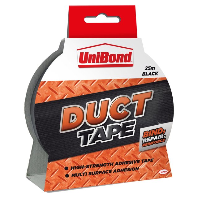 Unibond Black Duct Tape 25m