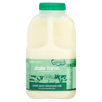 Dale Farm Fresh Semi-Skimmed Milk 1 Pint/568ml