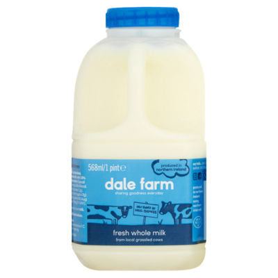 Dale Farm Fresh Whole Milk 1 Pint/568ml