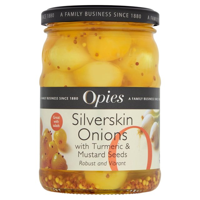 Opies Silverskin Onions with Turmeric & Mustard Seeds 370g