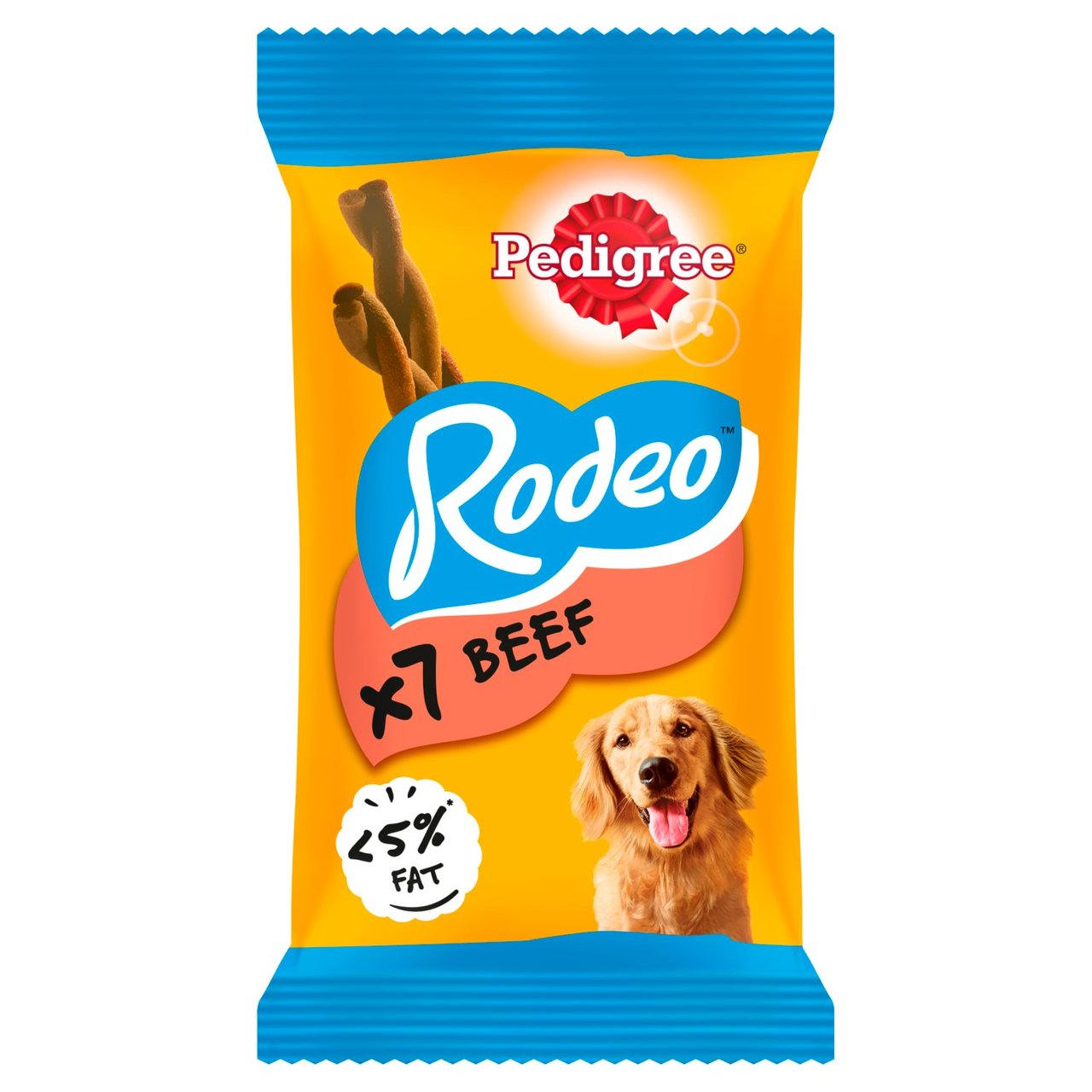 Pedigree Rodeo Adult Dog Treats Beef 7 Sticks 7 x 123g