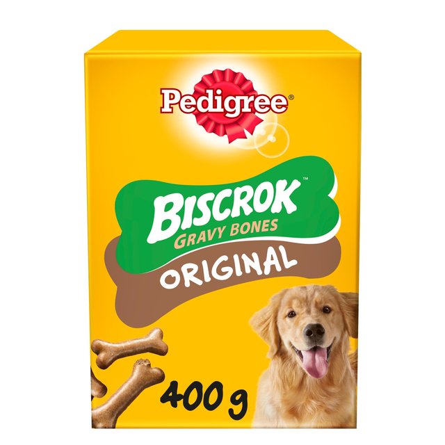 Pedigree Biscrok Gravy Bones Adult Dog Treats Original Biscuits 400g