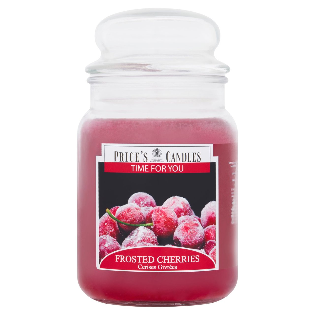 Price's Candles Time For You Frosted Cherry Large Jar Candle