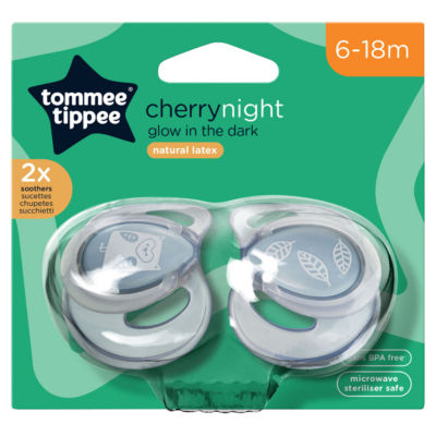 Tommee Tippee 2 Cherrynight Soothers 6-18m