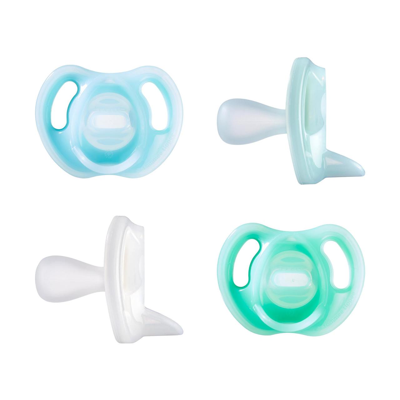 Tommee Tippee Soothers Blue 0-6m 4 pack