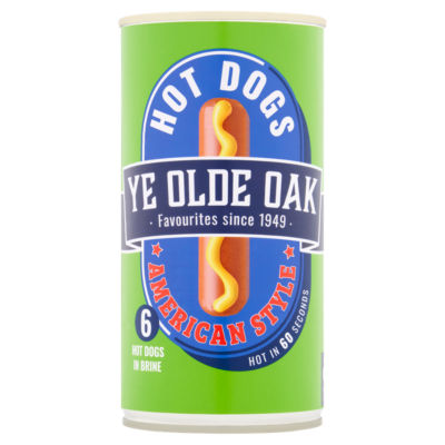 Ye Olde Oak 6 American Style Hot Dogs in Brine (560g) 300g