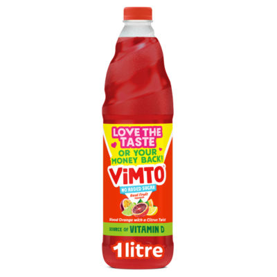 Vimto No Added Sugar Blood Orange with a Citrus Twist Squash 1 Litre