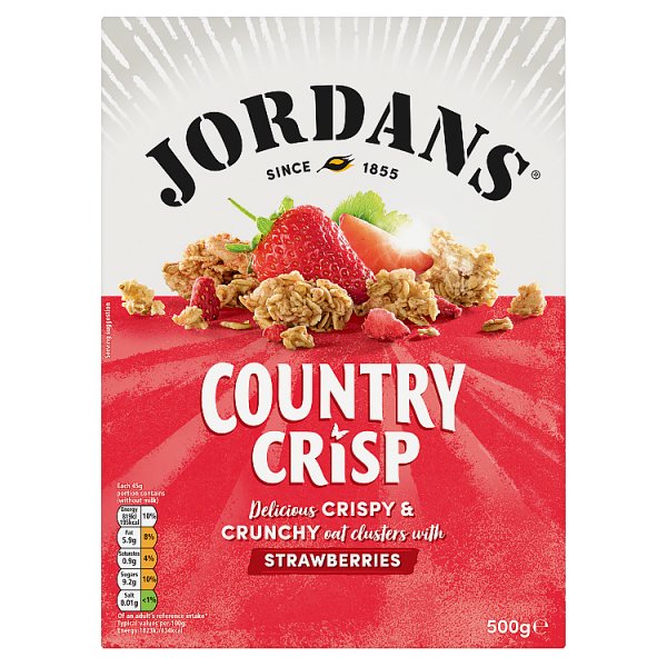 Jordans Country Crisp Breakfast Cereal with Sun-Ripe Strawberries 500g