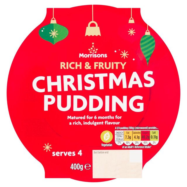 Morrisons Rich & Fruity Christmas Pudding Serves 4 400g