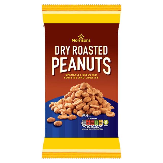 Morrisons Dry Roasted Peanuts  200g