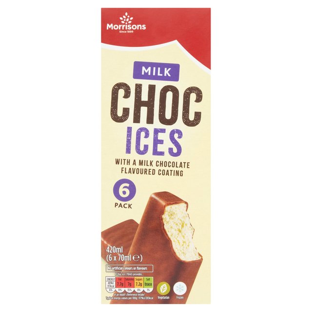 Morrisons 6 Milk Choc Ices Ice Cream 420ml