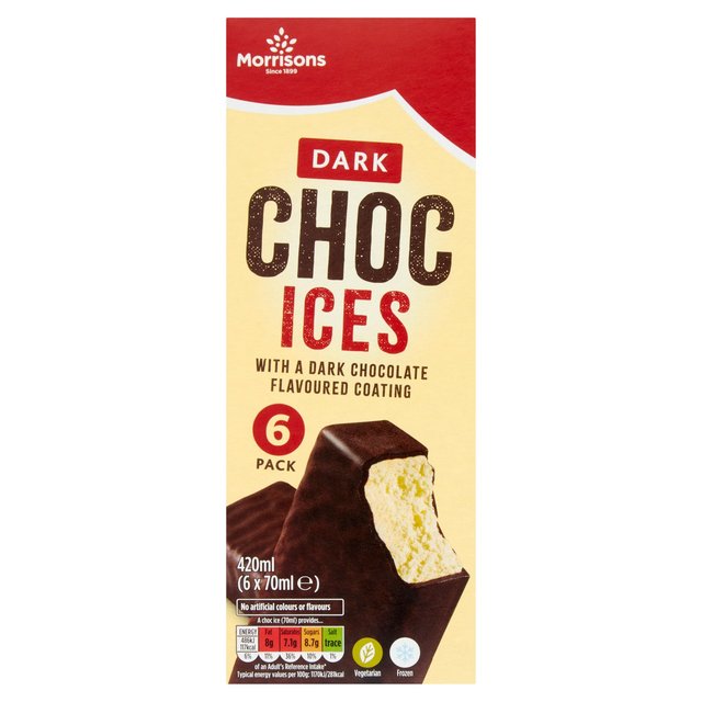 Morrisons 6 Dark Chocolate Ices 420ml