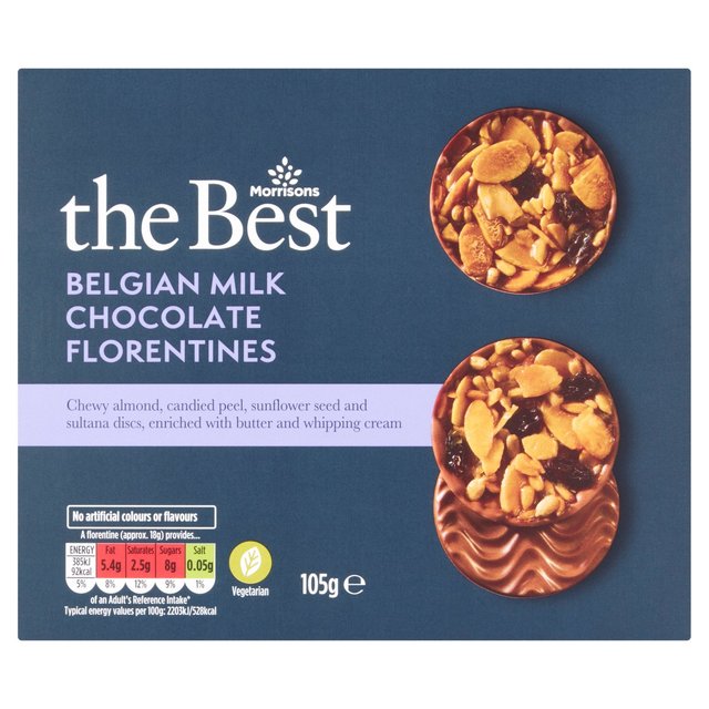 Morrisons The Best Belgian Milk Chocolate Florentines  105g