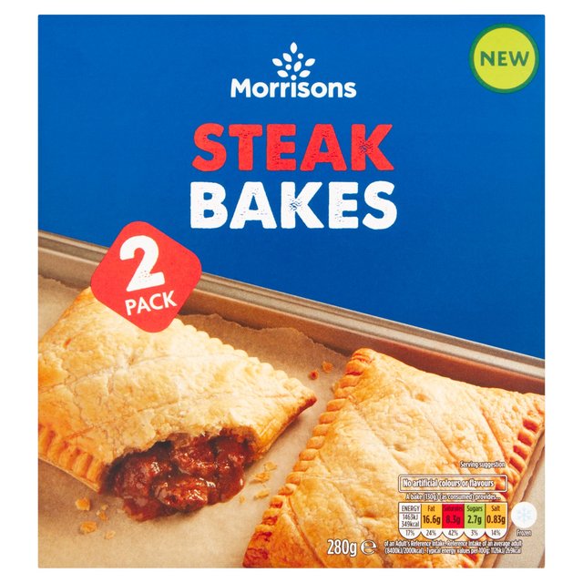 Morrisons 2 Steak Bakes 280g