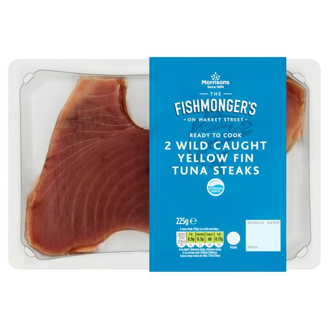 Morrisons Fishmongers Frozen Yellow Fin Tuna Steaks  225g