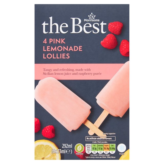  Morrisons The Best 4 Pink Lemonade Lollies 4 x 73ml