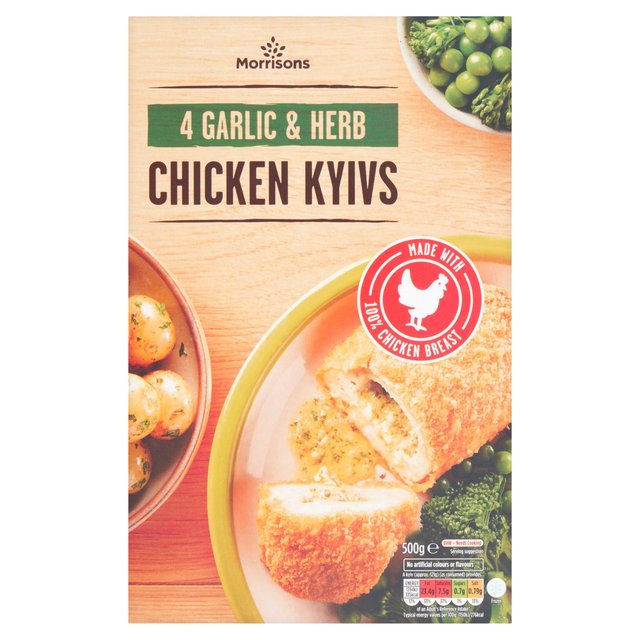 Morrisons 4 Garlic & Herb Chicken Kievs 500g