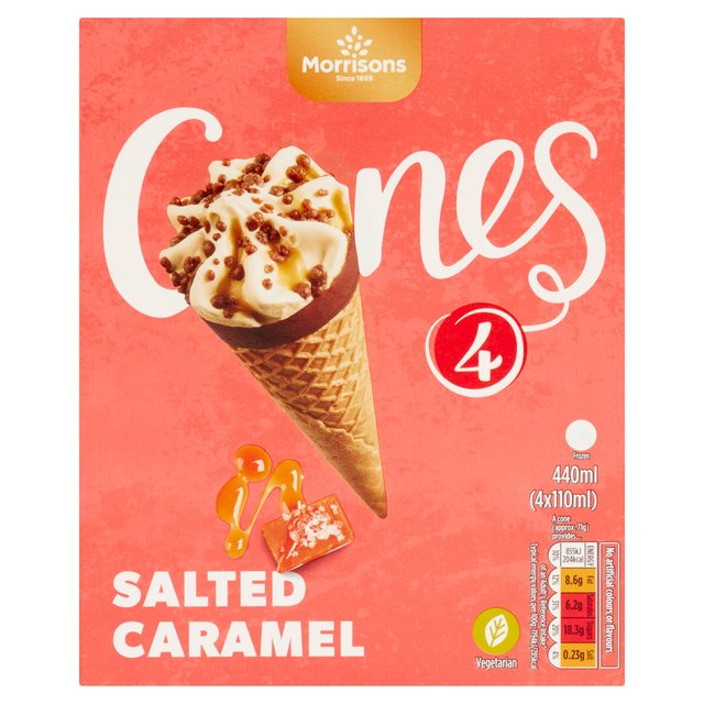 Morrisons  Salted Caramel Ice Cream Cones 440g