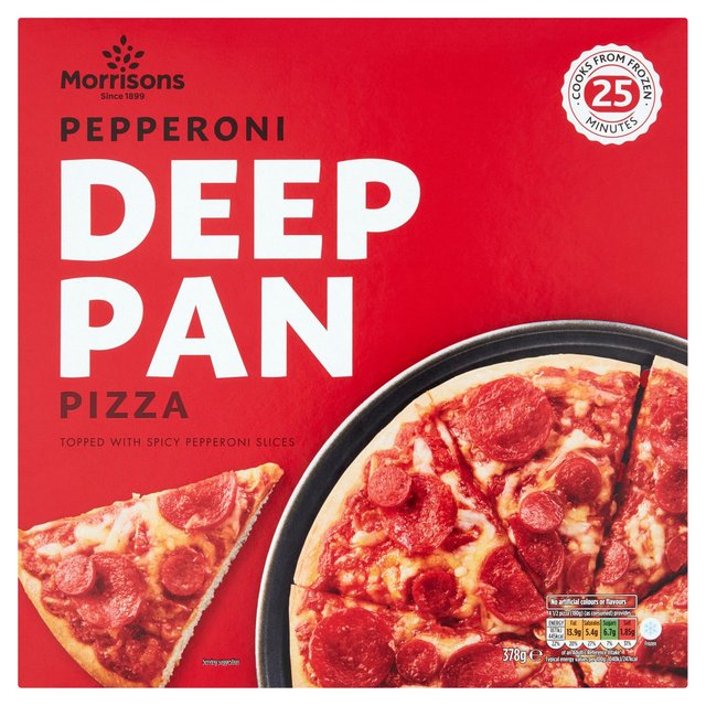 Morrisons Pepperoni Pizza Deep Pan  378g