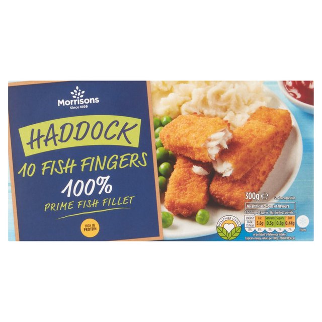 Morrisons 10 Haddock Fish Fingers 300g