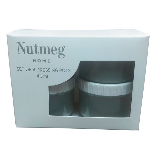 Nutmeg Home Dressing Pots 4pk 