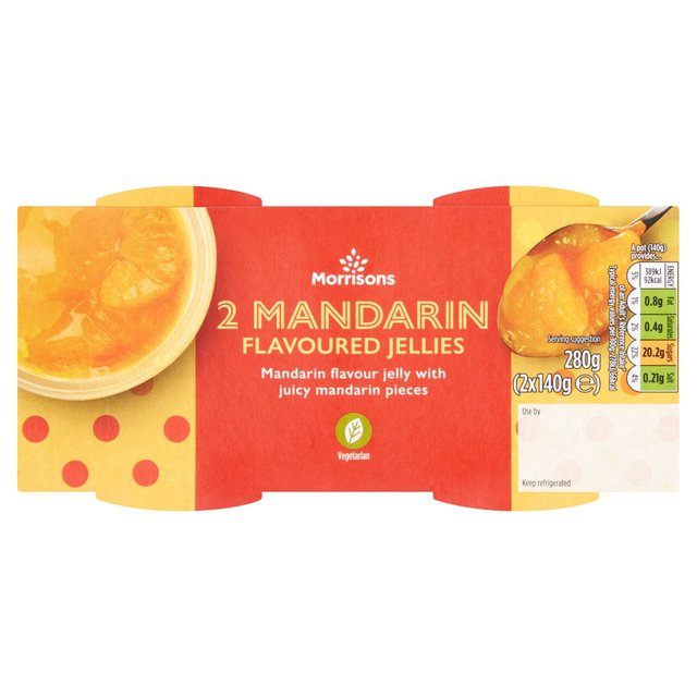 Morrisons 2 Mandarin Flavoured Jellies 2 x 140g