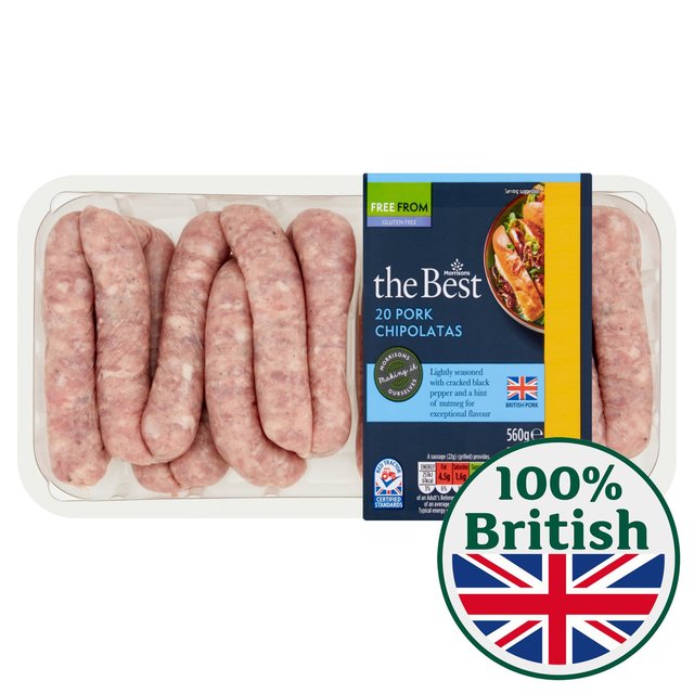 Morrisons The Best 20 Pork Chipolatas 560g