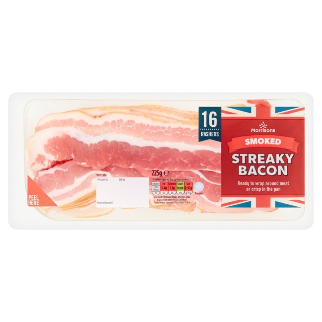 Morrisons Smoked Streaky Bacon 16 Rashers 225g