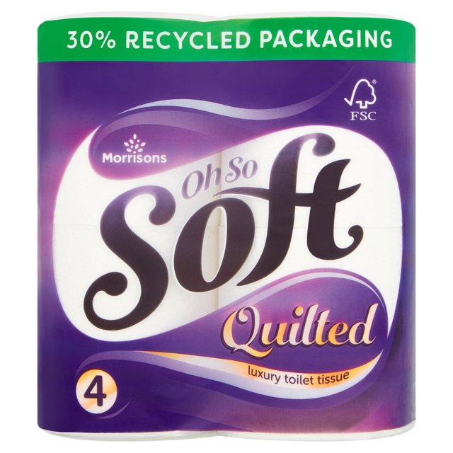 Morrisons Quilted Comfort Toilet Tissue 4 per pack