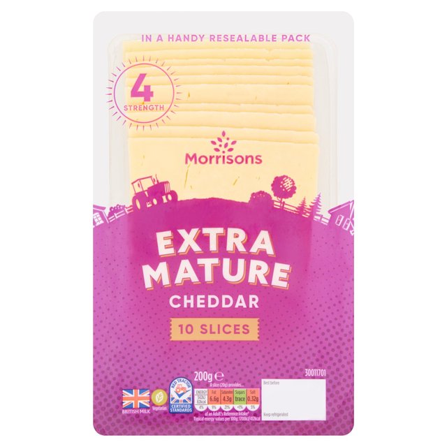 Morrisons Extra Mature Cheese Slices 200g