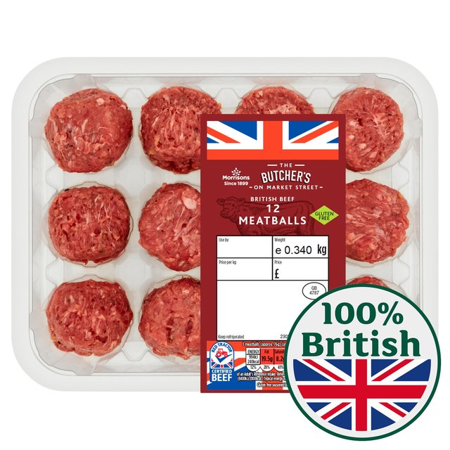 Morrisons 12 Beef Meatballs 340g