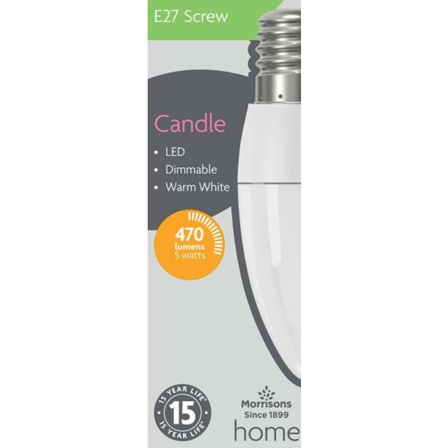 Morrisons LED Filament 470 Lumens Es 4.5W Candle Light Bulb  