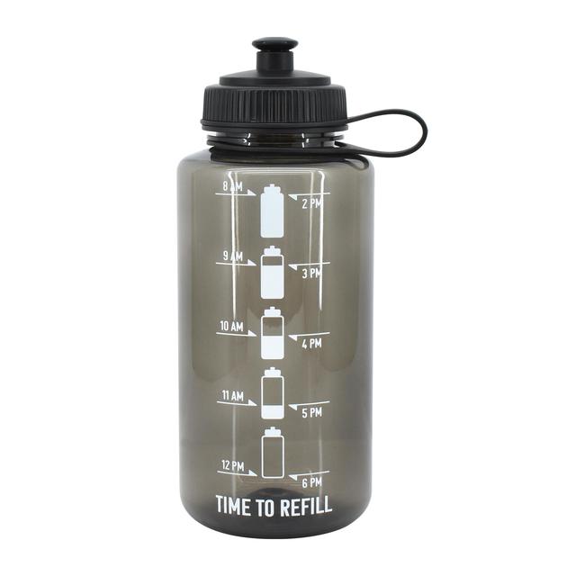 Morrisons Home Black Yoga Tracker Bottle 1l 