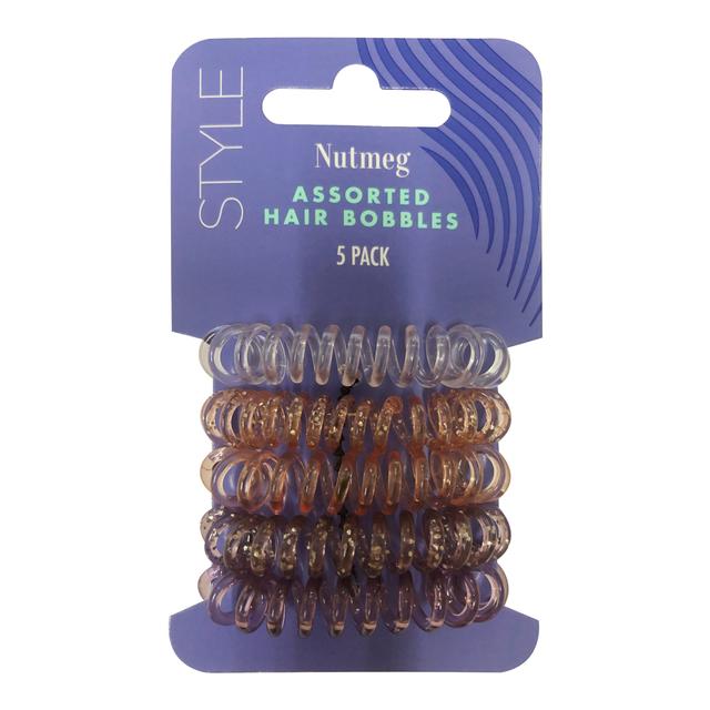 Nutmeg Kids Coloured Hair Bobbles 5 per pack