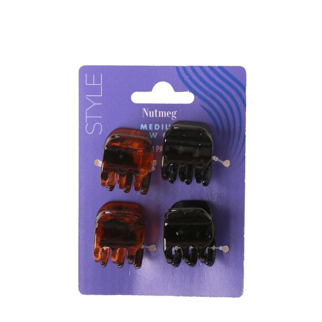 Nutmeg Medium Claw Clips 4 per pack