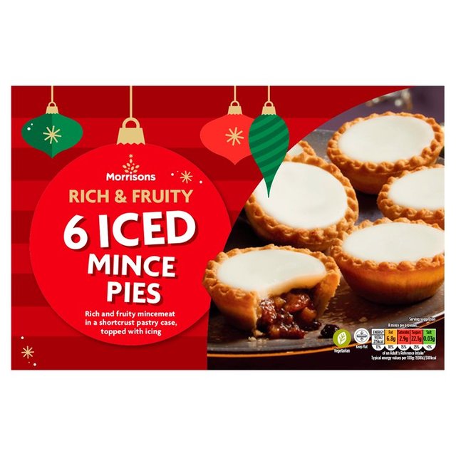 Morrisons Iced Mince Pies 6 per pack