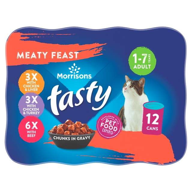 Morrisons Cat Food Meat Chunks In Gravy 12 x 400g