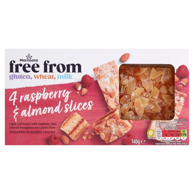 Morrisons Free From Fruity Almond Slices  4 per pack