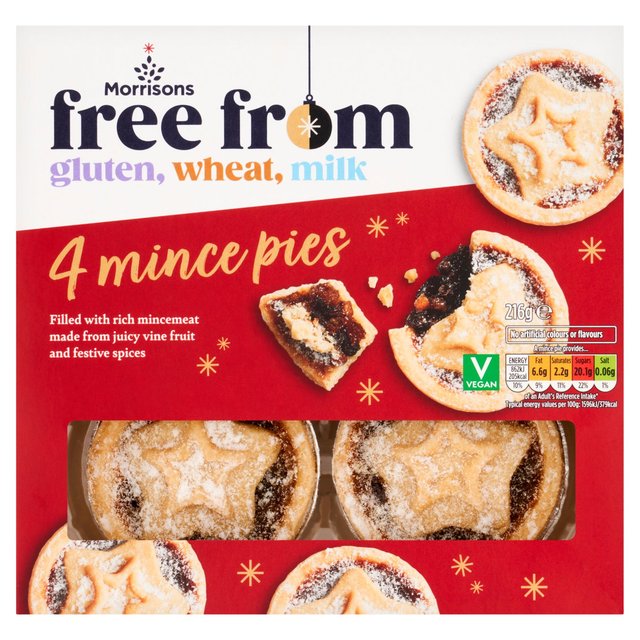 Morrisons Free From Mince Pies 4 per pack