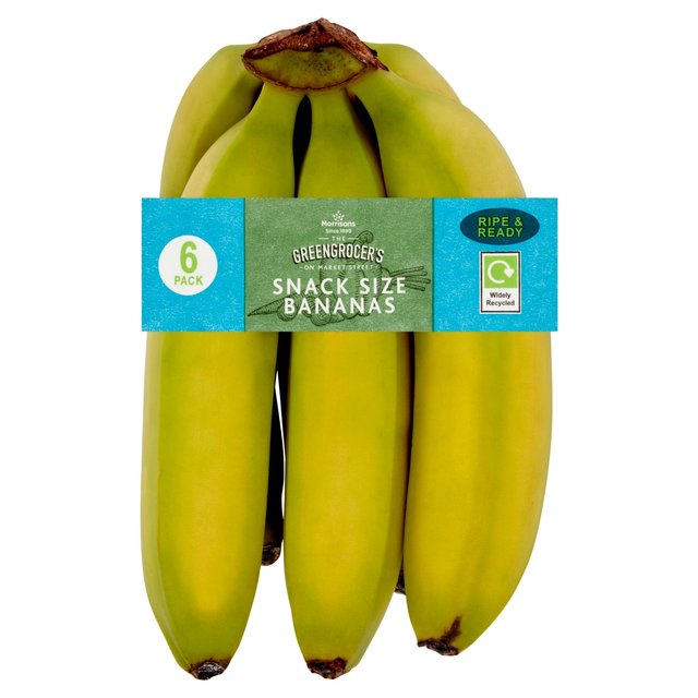 Morrisons Snack Size Bananas 6 per pack