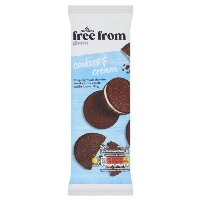 Morrisons Free From Cookies & Cream Cookies  180g