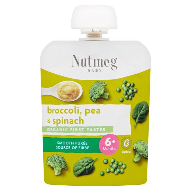 Nutmeg Broccoli, Pea & Spinach Baby Food 6M+ 70g - HelloSupermarket