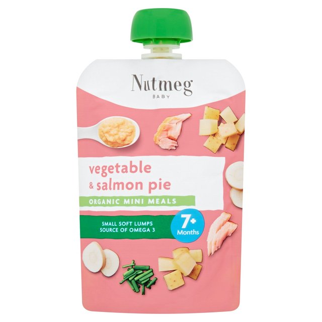 Nutmeg Vegetable & Salmon Pie Baby Food  7M+  130g