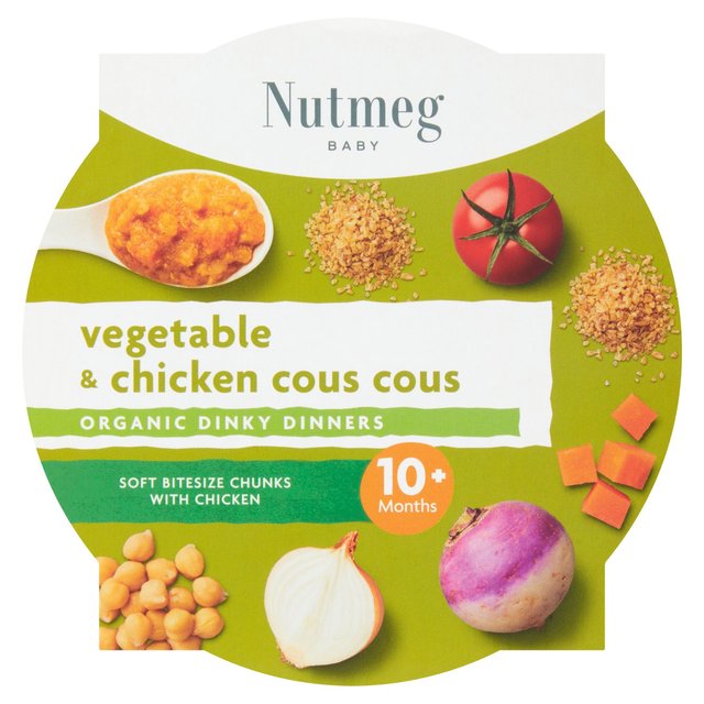 Nutmeg Vegetable & Chicken Cous Cous Baby Food 10M+  190g