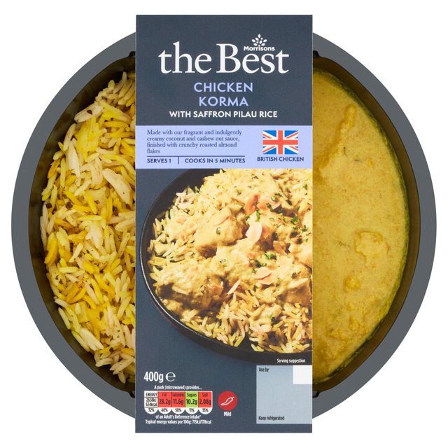 Morrisons The Best Chicken Korma & Rice  400g