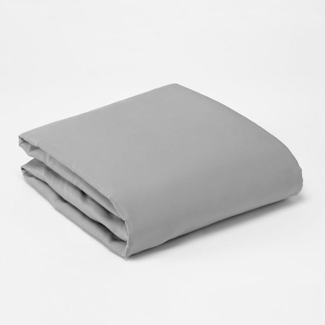 Morrisons 100% Cotton Grey Single Fitted Sheet 