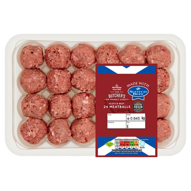 Morrisons Scotch 24  Beef Meatballs  645g