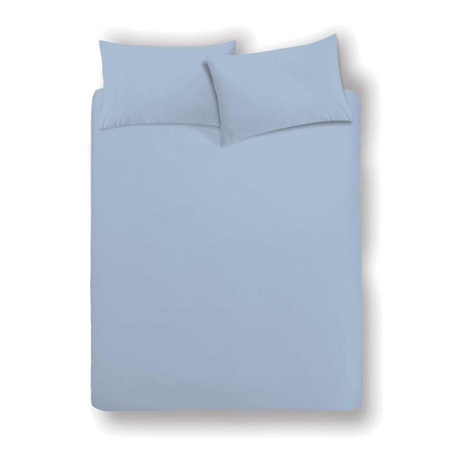 Morrisons Denim Blue 100% Cotton Single Fitted Sheet 