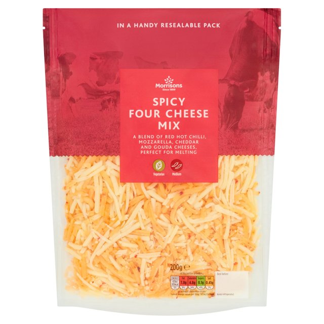 Morrisons Spicy Four Cheese Mix 200g