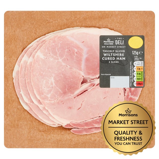 Market Street Deli Thickly Sliced Wiltshire Ham 125g